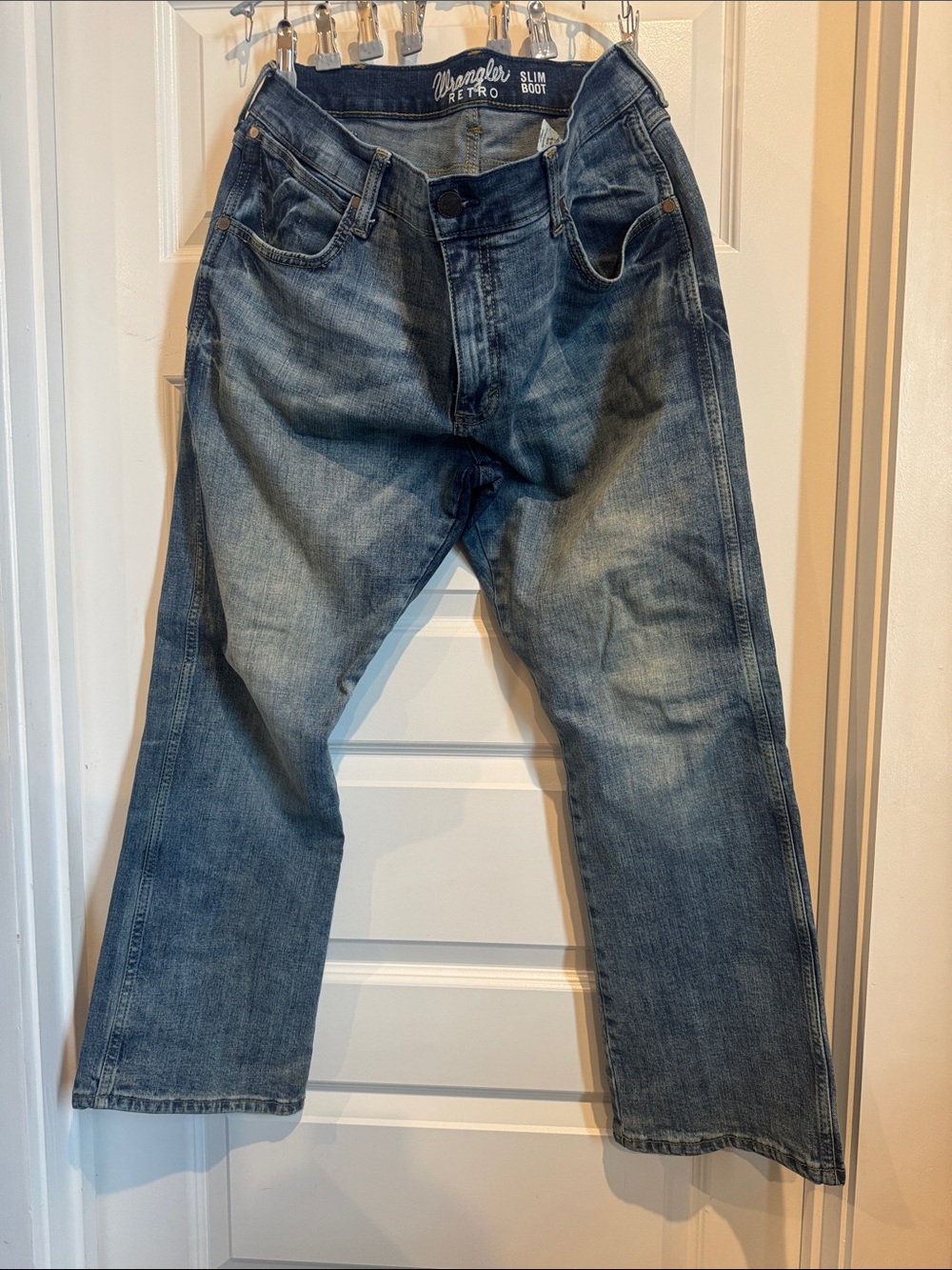 Wrangler Retro Slim Boot Light Blue Washed Jeans